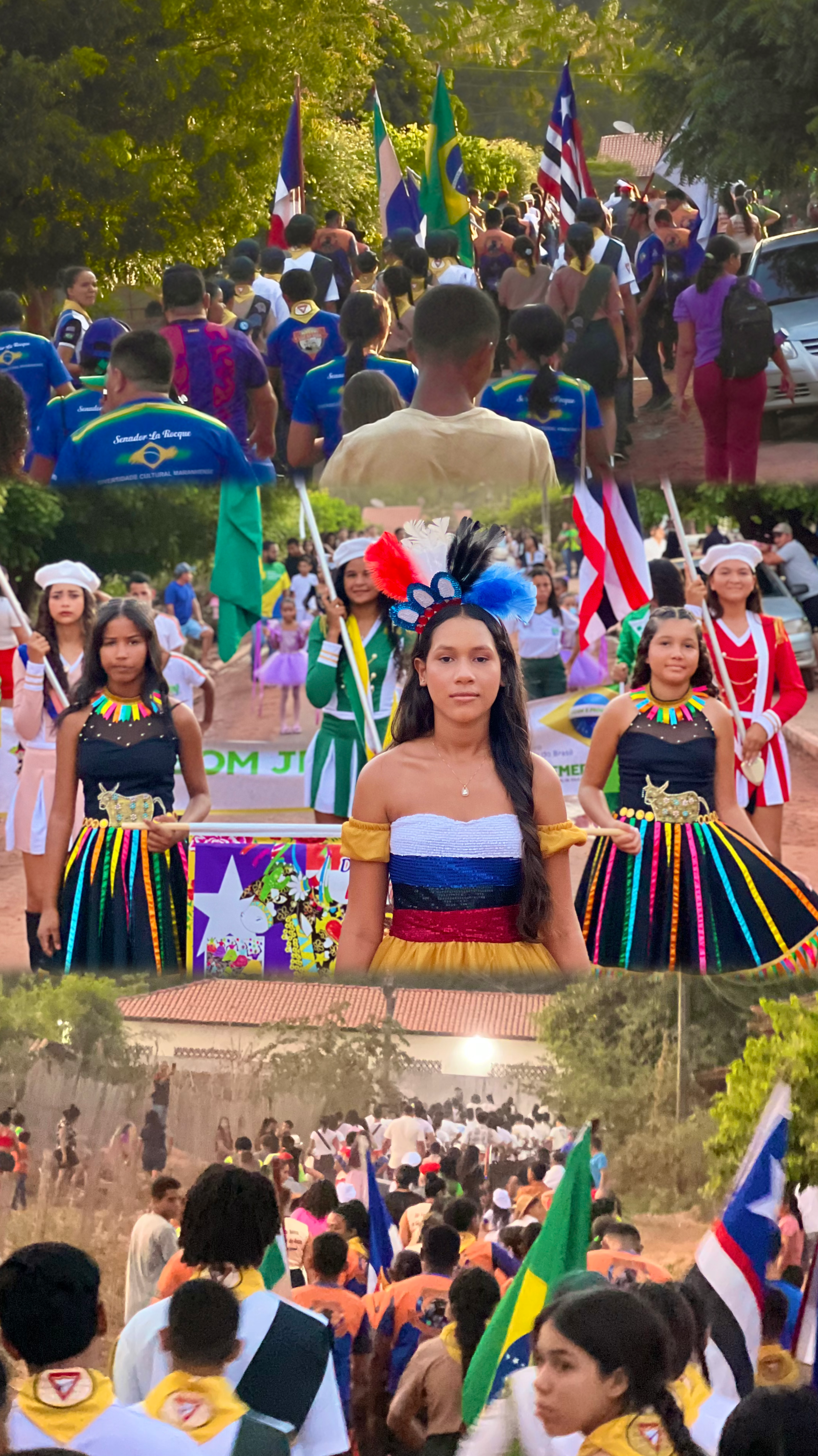 Vereadores da Câmara de Senador La Rocque acompanham programação do 7 de Setembro