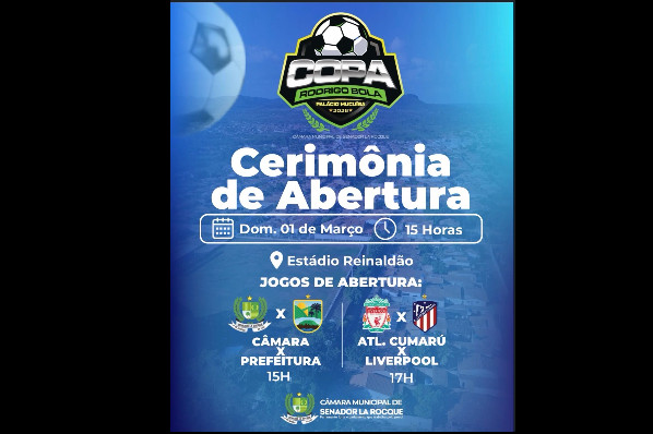 Tá chegando o grande dia: Abertura da Copa Rodrigo Bola é neste domingo